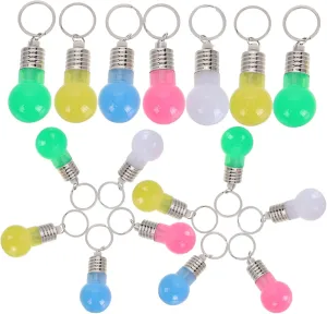 Happyyami Mini Bulb Lamp Key Chain Led Running Light Fashion Keyring Ornament Random Color