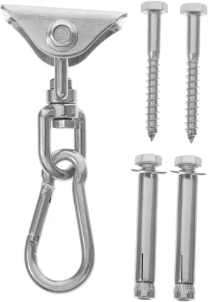 Healifty Swing Bolt Kit 304 Stainless Steel Heavy Bag Hangers for Indoor Outdoor Gym