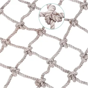 Heavy Duty Climbing Net Rope Ladder for Playground, 12mm Safety Net with Protective Webbing, Outdoor Cargo Swing Set, Size 3.3FT x 6.5FT, Durable Rock Climbing Gear