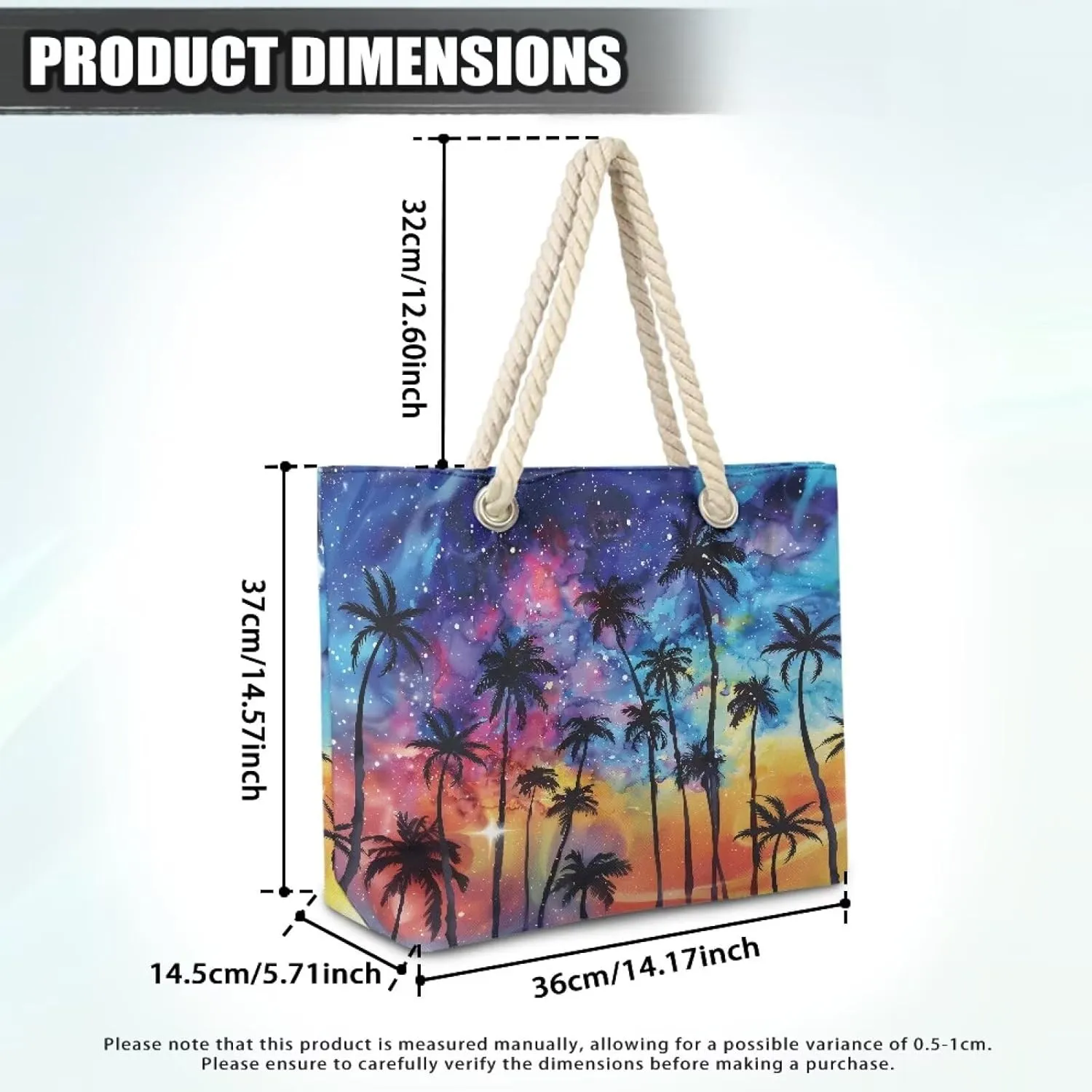 Hemp Rope Tote Bag for Women Men Lightweight Reusable Shopping Bags with Portable Handle Beach Travel Work Handbag