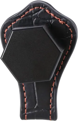Hexagon Billiard Chalk Holder Leather Chalk Bag with Belt Clip Chalk Holder for Pool Billiards Snookers