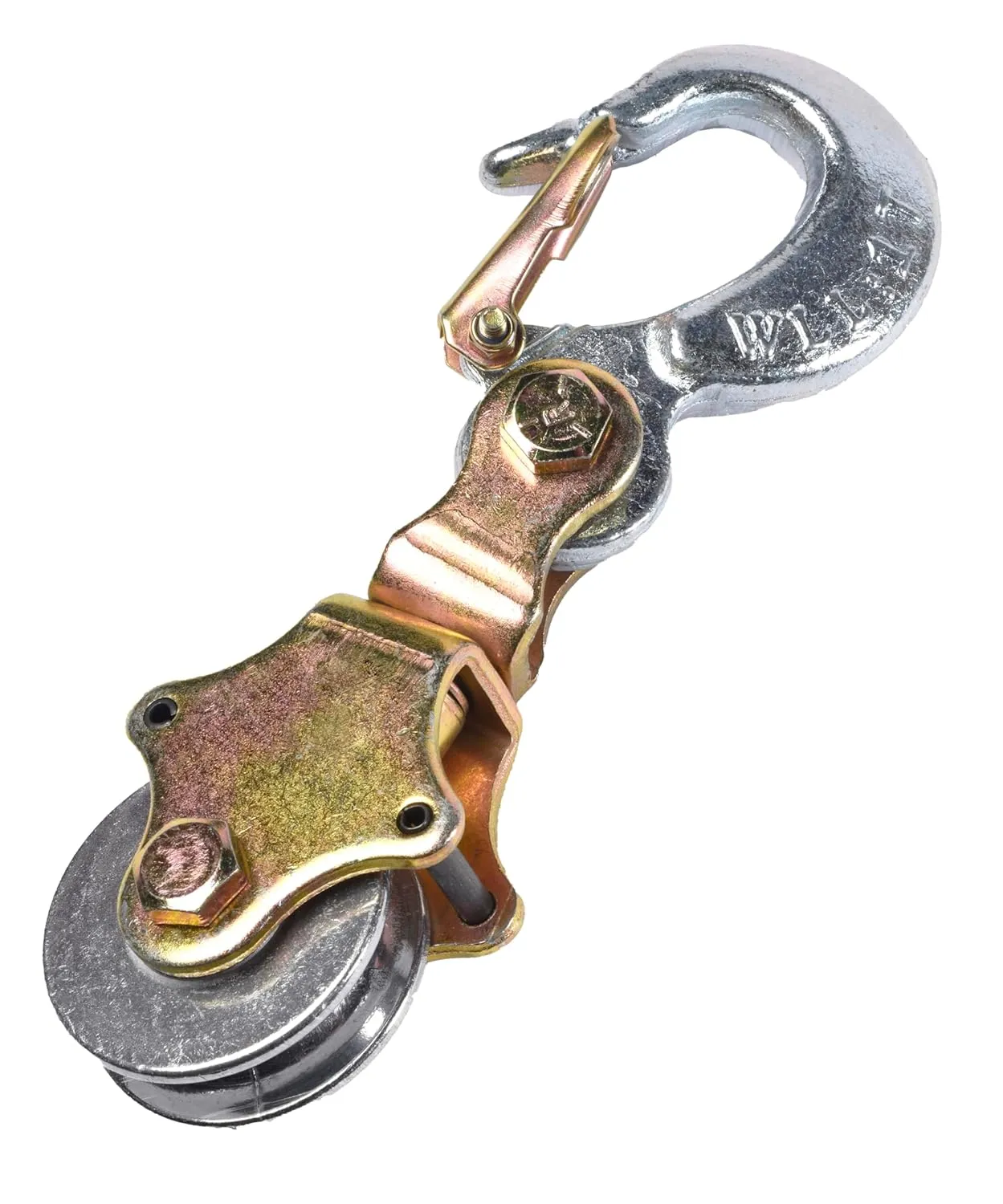 HI-GEAR Wire Rope Pulley Block 1 Ton (2,200 LBS) Working Capacity, Swivel Eye, Hoist Hook, Snatch Block Anodized, Compatible Rope Size Up to 5/16".