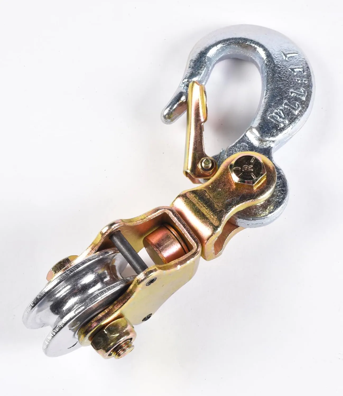 HI-GEAR Wire Rope Pulley Block 1 Ton (2,200 LBS) Working Capacity, Swivel Eye, Hoist Hook, Snatch Block Anodized, Compatible Rope Size Up to 5/16".