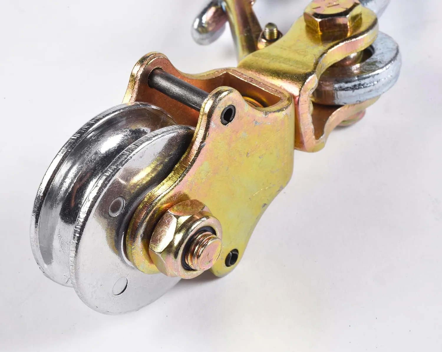 HI-GEAR Wire Rope Pulley Block 1 Ton (2,200 LBS) Working Capacity, Swivel Eye, Hoist Hook, Snatch Block Anodized, Compatible Rope Size Up to 5/16".