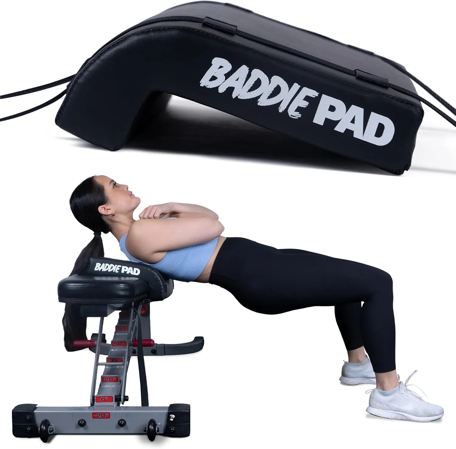 Hip Thrust Bench Pad for Back Shoulder Neck Support - Gym Equipment Barbell Pad Foam Pad for Weight Lifting Hip Thrusts Bench Cushion Gym Equipment - Gym Accessories Padding - Baddie Pad