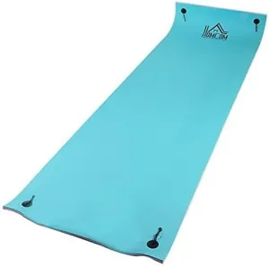 HOMCOM 10' x 5' / 16.5' x 5' Lily Pad Floating Mat, 3-Layer Lily Pad Swimming Pool Floating Water Mat, Thick and Durable Water Activities Mat for Lake, Oceans