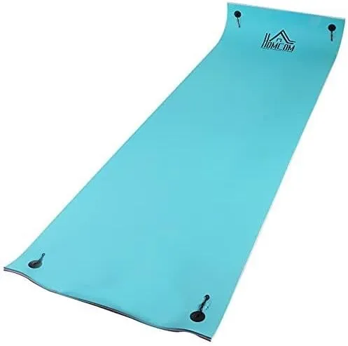 HOMCOM 10' x 5' / 16.5' x 5' Lily Pad Floating Mat, 3-Layer Lily Pad Swimming Pool Floating Water Mat, Thick and Durable Water Activities Mat for Lake, Oceans