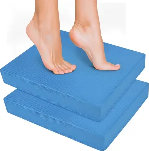 Hungdao 2 Pcs Balance Pad Thick Foam Yoga Core Training Exercise Pad for Adults Physical Therapy Fitness Stability Workout Knee Ankle Strength Training Home Work Floor