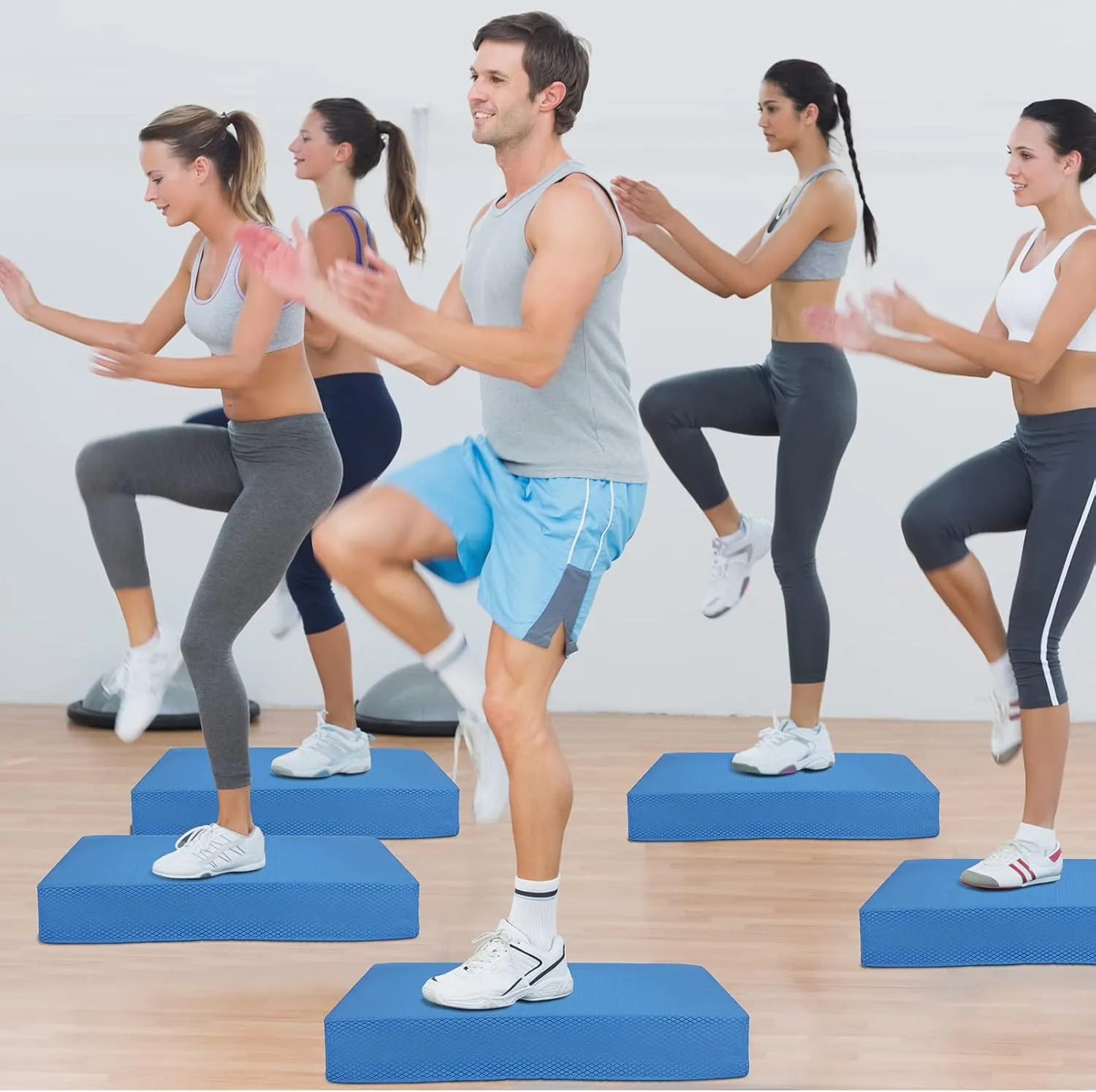 Hungdao 2 Pcs Balance Pad Thick Foam Yoga Core Training Exercise Pad for Adults Physical Therapy Fitness Stability Workout Knee Ankle Strength Training Home Work Floor
