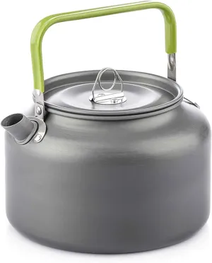 HXBER 0.8L/1.2L/1.8L Outdoor Camping Kettle Aluminum Tea Kettle Coffee Pot with Carry Bag