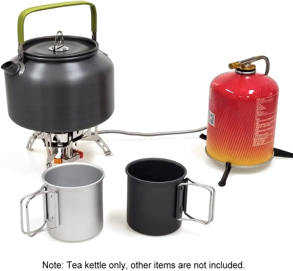 HXBER 0.8L/1.2L/1.8L Outdoor Camping Kettle Aluminum Tea Kettle Coffee Pot with Carry Bag