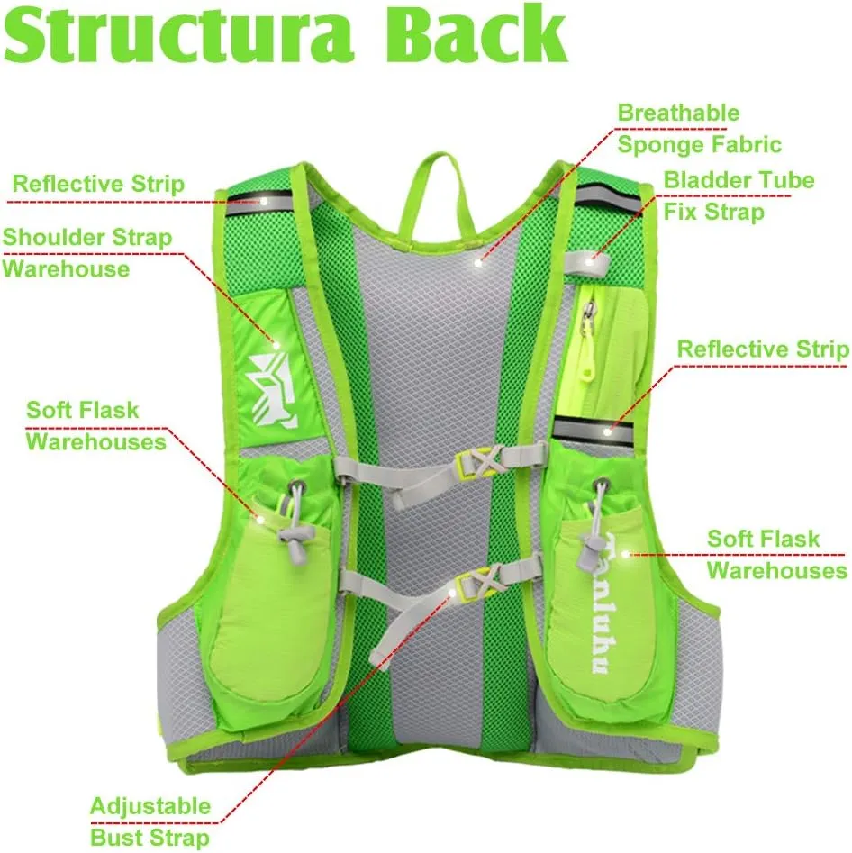 Hydration Pack Backpack Running Hydration Vest for Women and Men Outdoor Hiking, Cycling, Camping with 15L Capacity