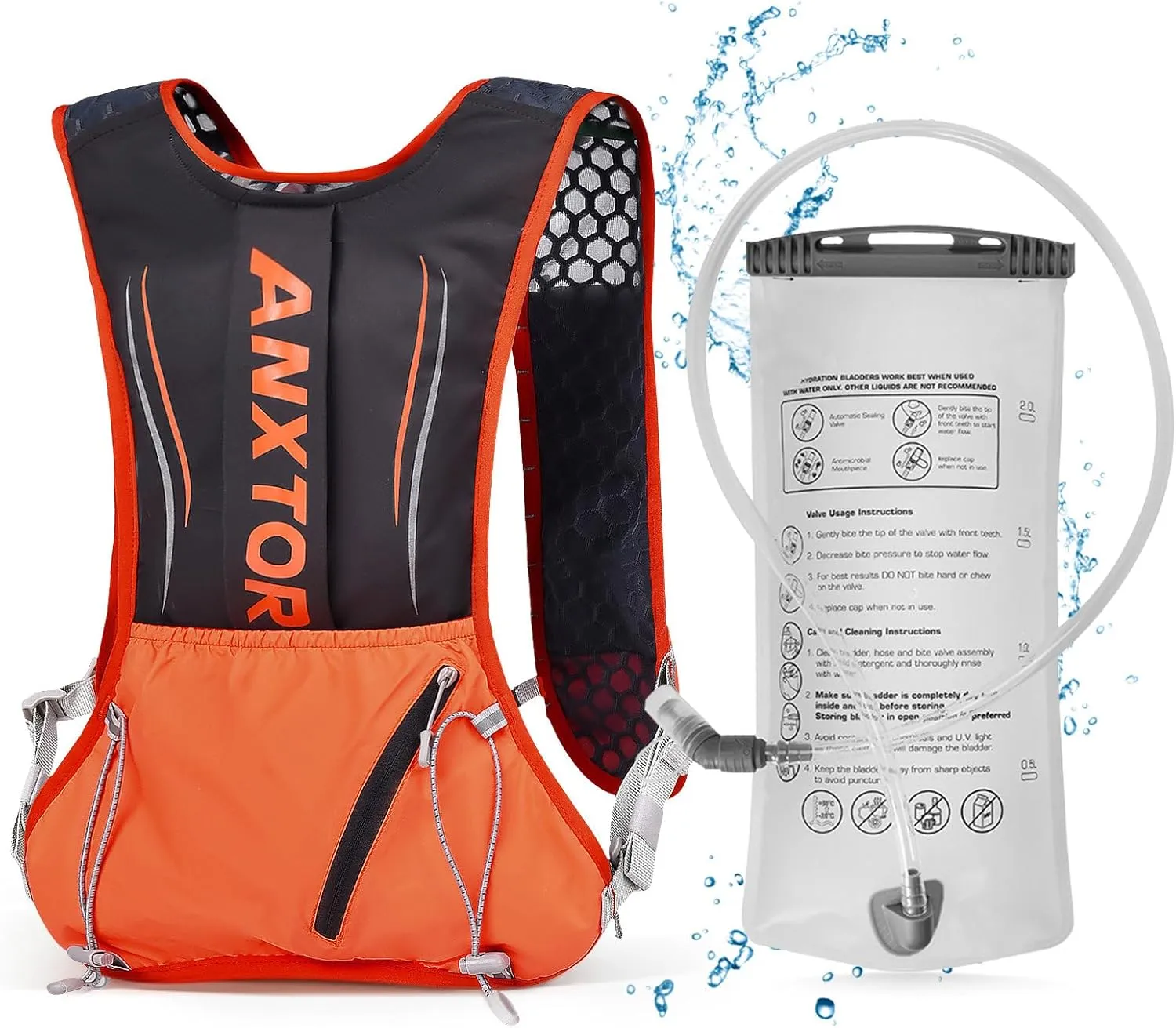 Hydration Pack Backpack,Hiking Backpack with 2L Water Bladder Lightweight Running Hydration Vest for Men Women Hiking Cycling Climbing Camping