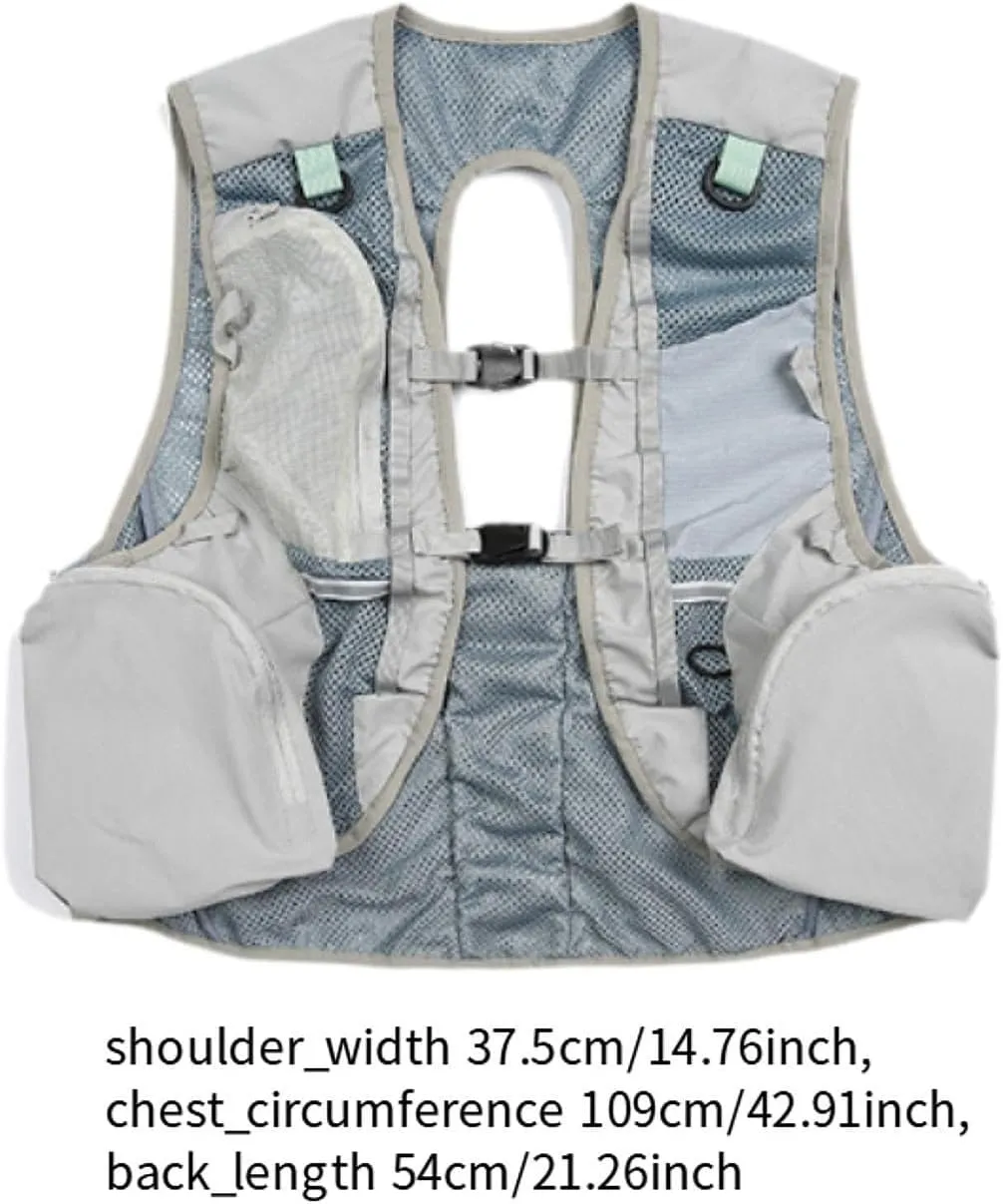 Hydration Vest Running Vest Multi Pockets Breathable Marathoner Water Backpack Water Pack for Trail Race Camping Hiking