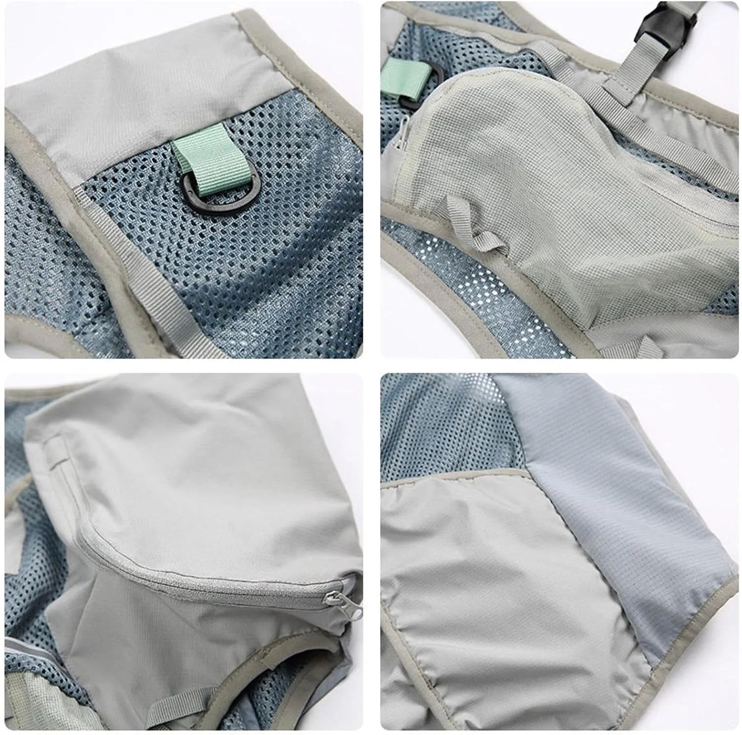 Hydration Vest Running Vest Multi Pockets Breathable Marathoner Water Backpack Water Pack for Trail Race Camping Hiking