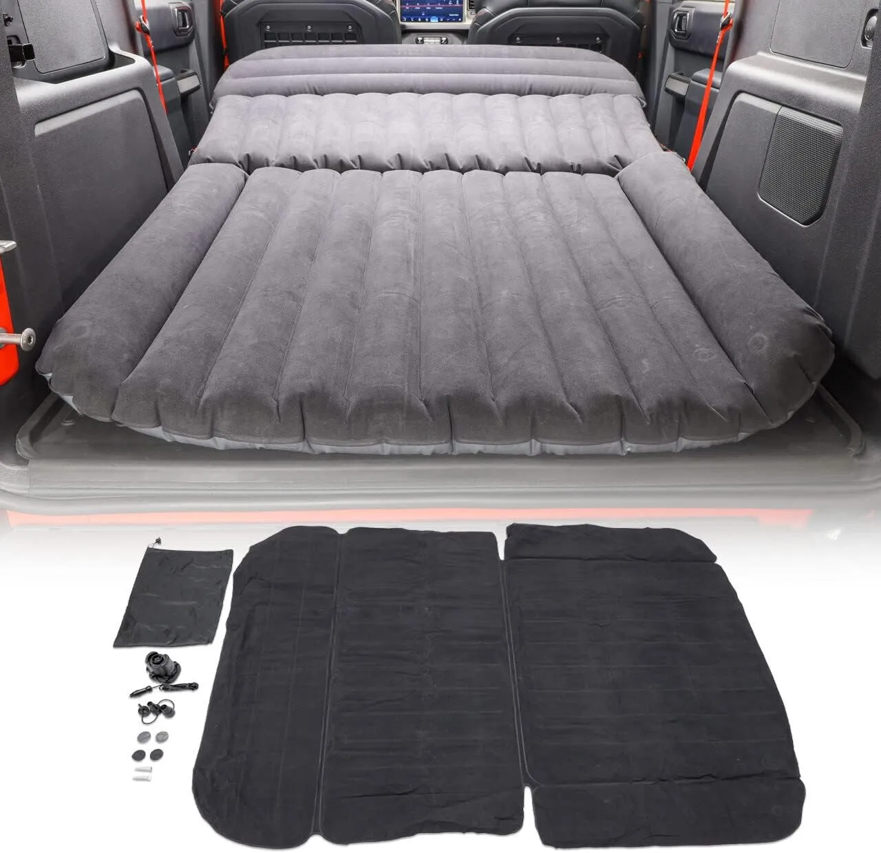IAG I-Line Air Mattress Bed w/Air Pump for Ford Bronco 2021  4 Door (Not Sport), Inflatable for Camping