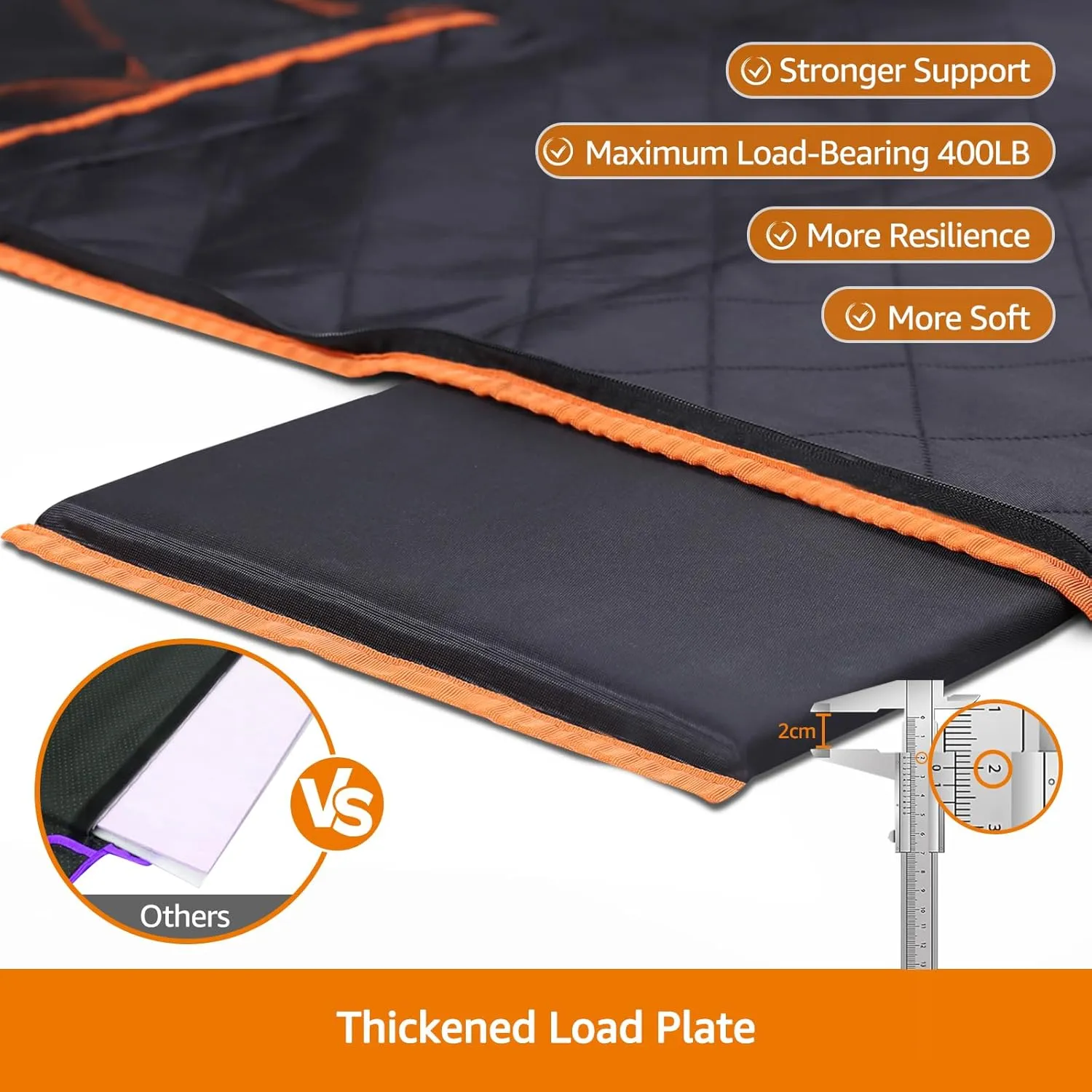 iBuddy Dog Seat Cover with Hard Bottom, Car Back Seat Extender Stable Comfortable Dog Car Hammock Bed for Road Trip to Protect Dogs Not Fall into Floor Pet Car Seat Protector for Rav4 CR-V Jeeps