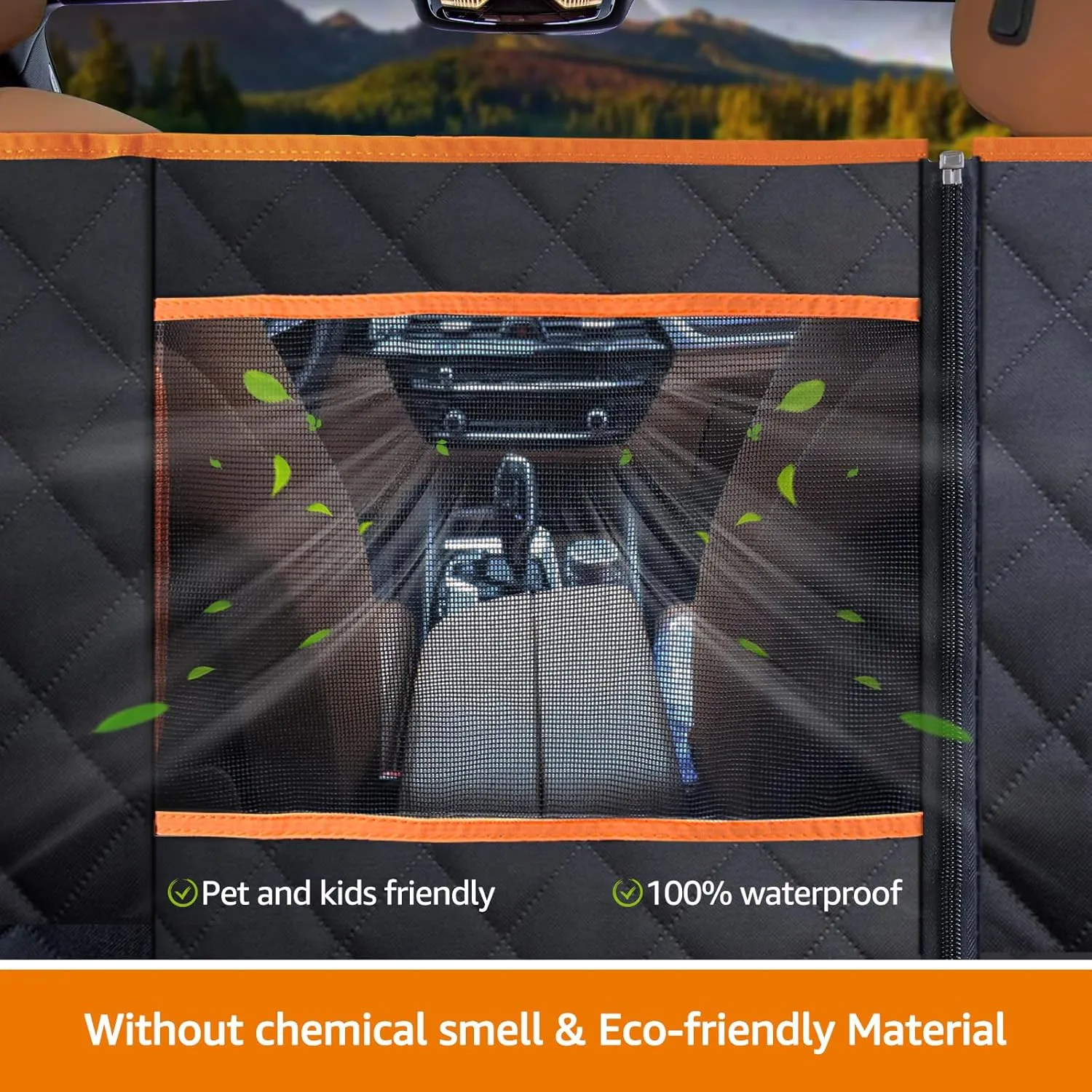 iBuddy Dog Seat Cover with Hard Bottom, Car Back Seat Extender Stable Comfortable Dog Car Hammock Bed for Road Trip to Protect Dogs Not Fall into Floor Pet Car Seat Protector for Rav4 CR-V Jeeps