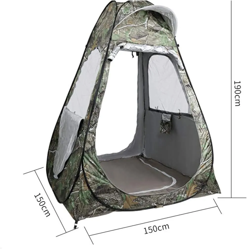 Ice Fishing Shelter Tent 2 People Ice Fishing Tent Sunshade Winter Ice Fishing Tents Large Space for Changing Outdoor Fishing Bathing Storage Room (Green 150X150X190CM) (Green 150X150X190CM)