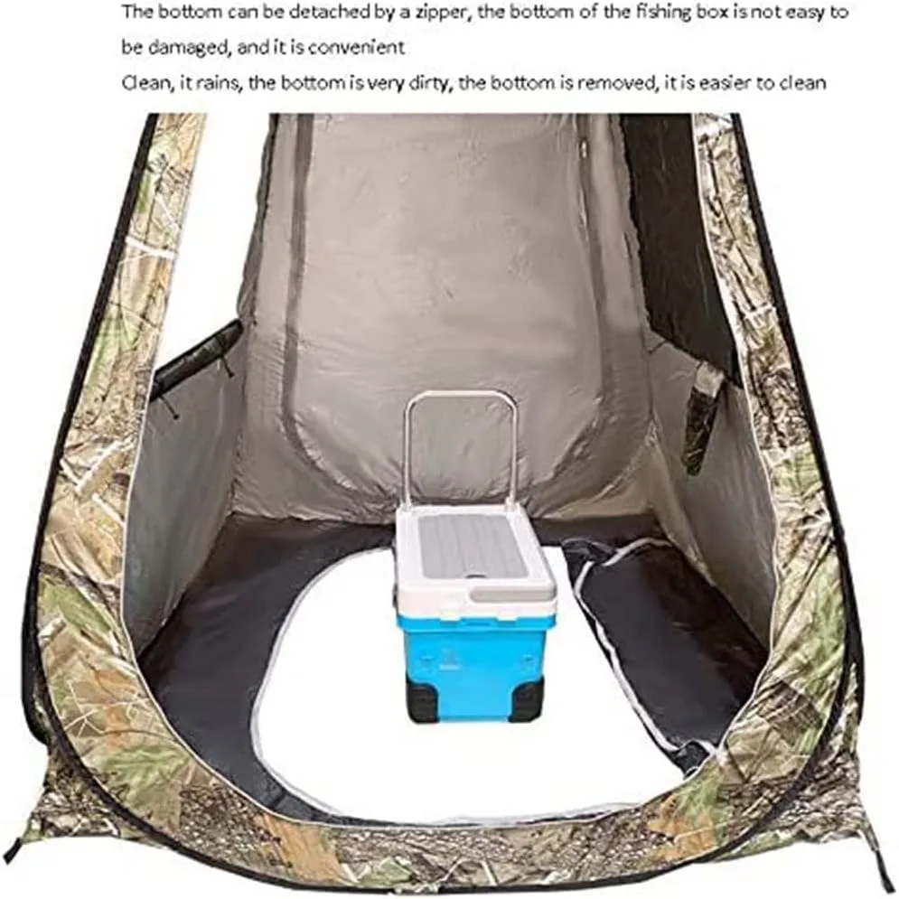 Ice Fishing Shelter Tent 2 People Ice Fishing Tent Sunshade Winter Ice Fishing Tents Large Space for Changing Outdoor Fishing Bathing Storage Room (Green 150X150X190CM) (Green 150X150X190CM)