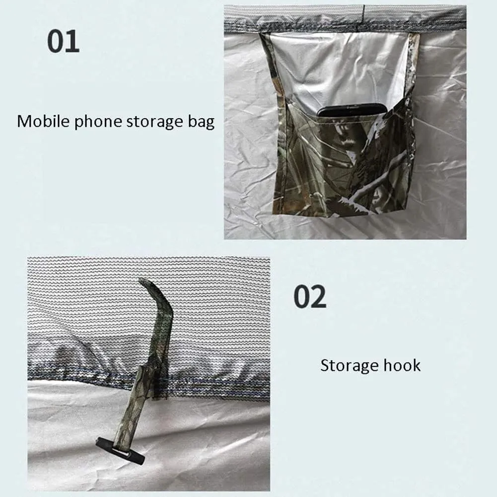 Ice Fishing Shelter Tent 2 People Ice Fishing Tent Sunshade Winter Ice Fishing Tents Large Space for Changing Outdoor Fishing Bathing Storage Room (Green 150X150X190CM) (Green 150X150X190CM)