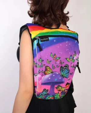 iHeartRaves Hydration Pack Cute Holographic Rave Water Backpack Hydropack 2 L - Raves, Music Festivals, Hiking, Running, Outdoor Activities, Exercise, Biking