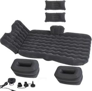 Inflatable Car Air Mattress Back Seat Bed,Portable Car Travel Sleeping Air Mattress Blow Up Bed for Car Universal SUV