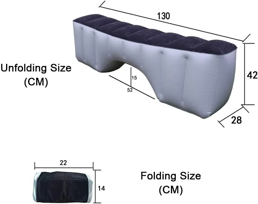 Inflatable Car Air Travel Truck Bed Mattress for Back Seat Gap Pad Pet Dog, 51.1"*10.6" *16.5" Auto Accessories Inflation Bed with Air Pump