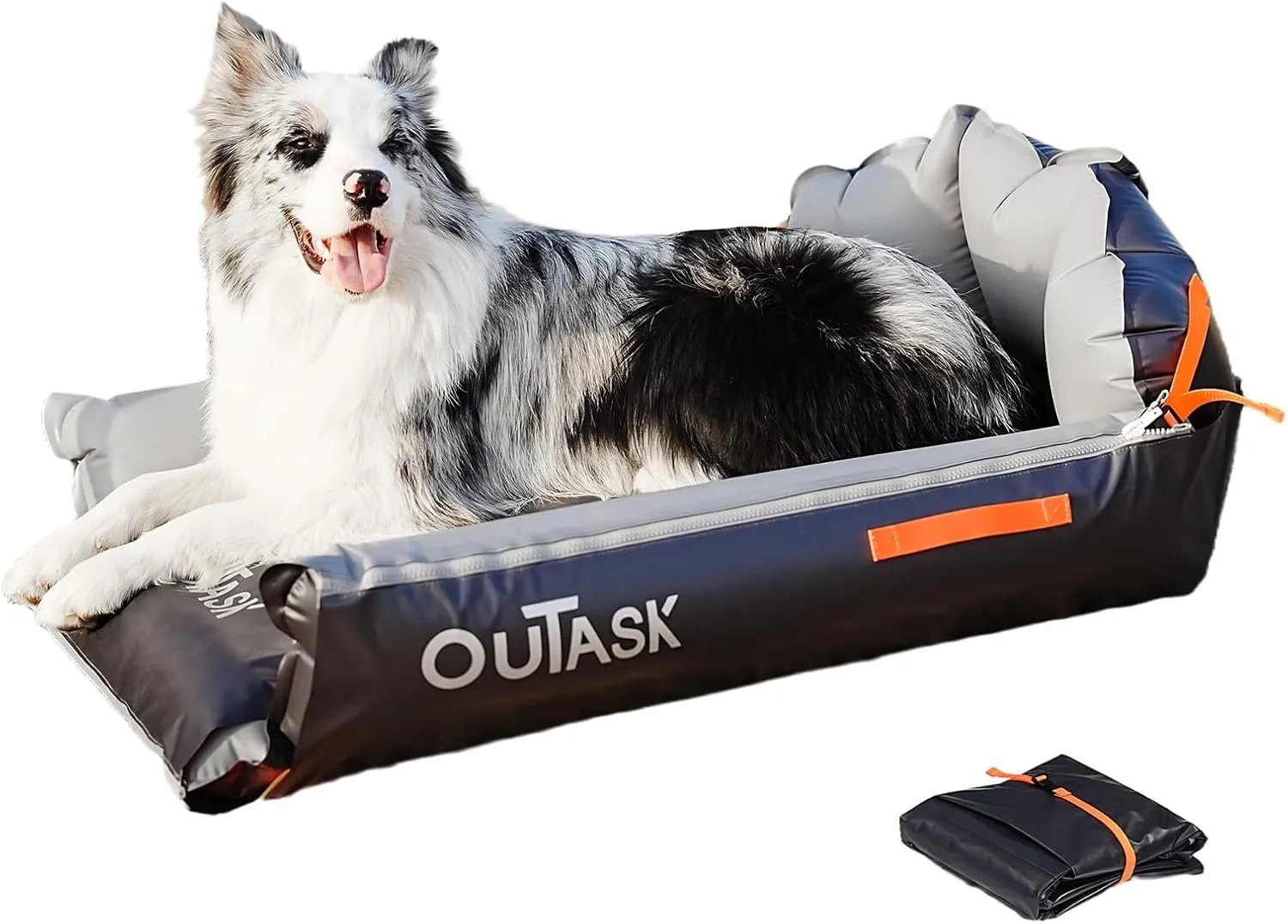 Inflatable Outdoor Dog Bed Waterproof,Portable Camping Cot for Large Dogs,Cooling Pet Bed with TPU Fabric Chew Proof Crate Bed Washable (Small)