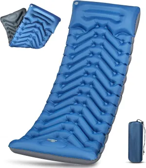 Inflatable Sleeping Pad for Camping, Extra Thick 3.9 Inch Self Inflating Camping Pad with Built-in Foot Pump & Pillow, Ultralight Compact Camping Sleeping Mat for Backpacking Camping Hiking