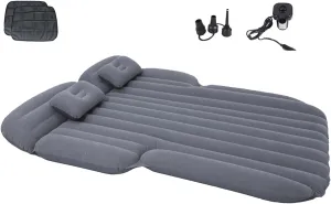 Inflatable SUV Air Mattress Thickened Flocking Inflatable Car Camping Travel Air Mattress with 2 Pillows & Air Pump,Portable Car Sleeping Bed for SUV|MPV|Minivan