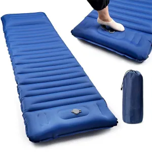 Inflating Camping Sleeping Mat with Pillow