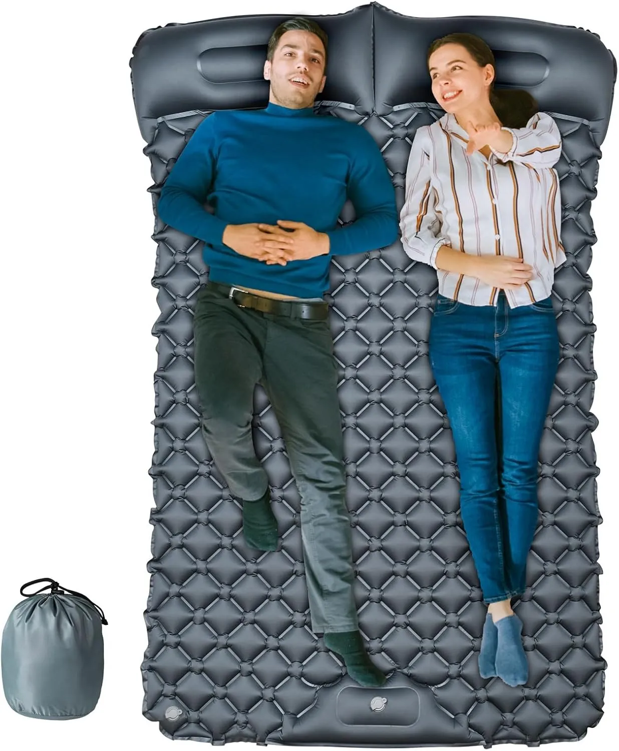 Inflating Sleeping Pad,Portable Double Person Self Inflatable Outdoor Mat for Tent Car Truck Van, 441 Lbs Capacity, Air Sleeping Mat with Carry Bag, for Camping, Hiking, Backpacking