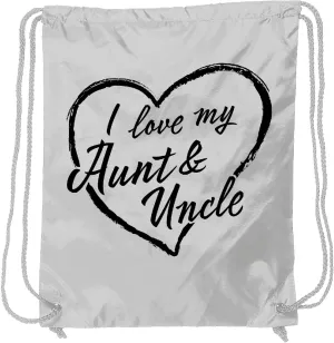 inktastic I Love My Aunt and Uncle in Black Chalk Heart Drawstring Bag White 37b2e