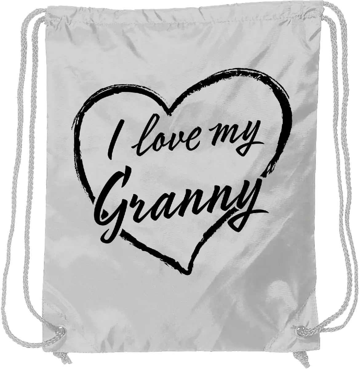 inktastic I Love My Granny in Black Chalk Heart Drawstring Bag White 37b52