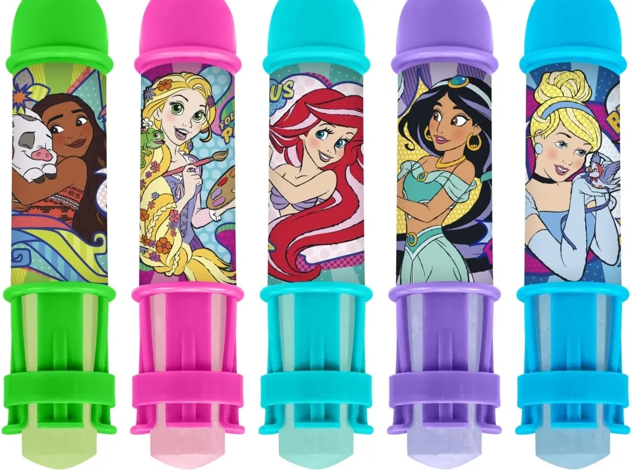 JA-RU Disney Princess Chalk Holder (1 Pack) Sidewalk Chalk for Kids - Kids Outdoor Play & Playground Toys - Non Toxic Jumbo Chalk for Boys and Girls - Birthday Gifts. B-6904-1