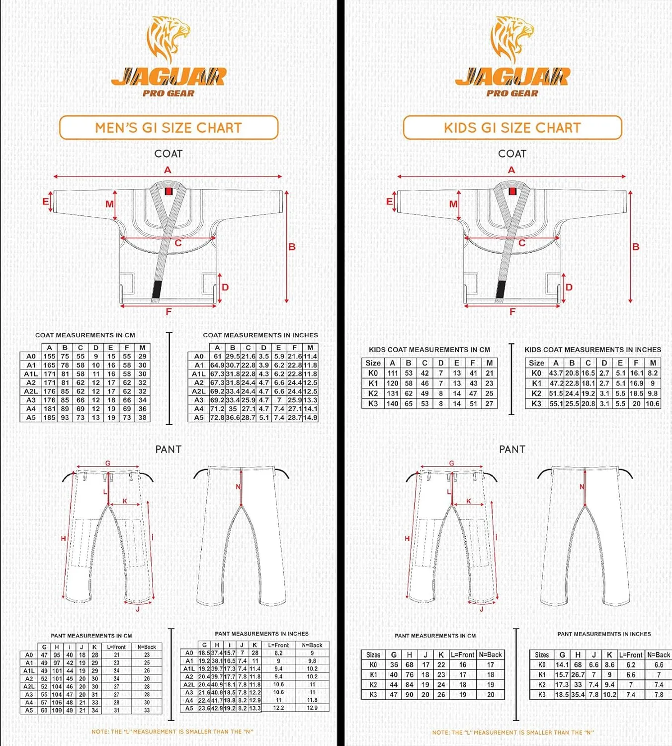 JAGUAR PRO GEAR – Pro Signature Brazilian Jiu Jitsu| Kids Adults Unisex| Kimono Gi Lightweight Uniform with White Belt