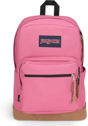 JanSport Right Pack Backpack - Durable Daypack with Padded 15" Laptop Sleeve, Spacious Main Compartment & Integrated Water Bottle Pocket - Mauve Haze