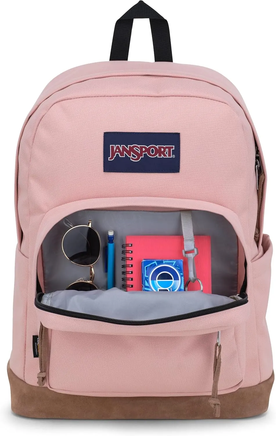 JanSport Right Pack Backpack - Durable Daypack with Padded 15" Laptop Sleeve, Spacious Main Compartment & Integrated Water Bottle Pocket - Misty Rose