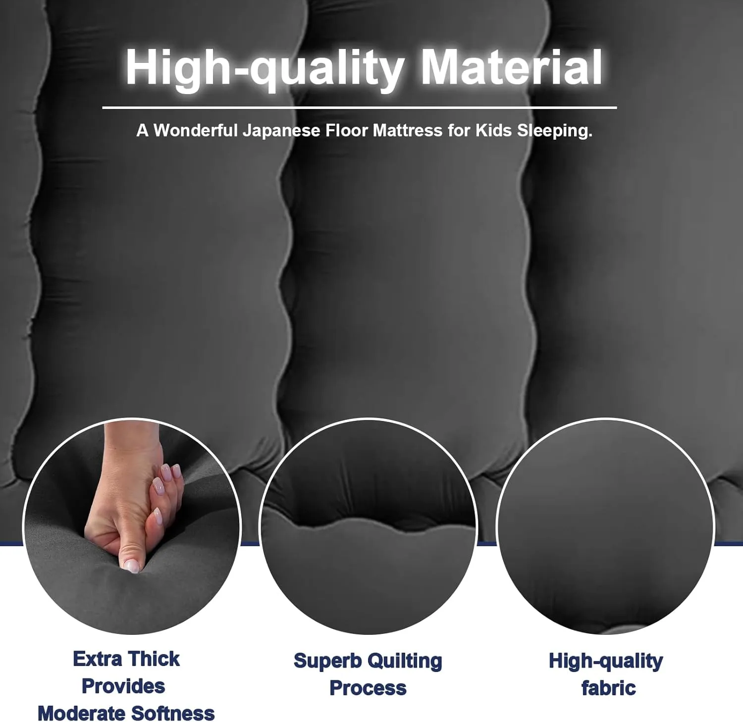 Japanese Floor Mattress,Thicken Japanese Floor Sleeping Pad Foldable,Roll Up Tatami Mat Easy to Store and Portable,Futon Mattress Suitable for Camping and Guest Room (greens, Full (80" X 47"))