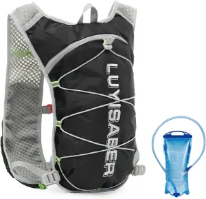 JEELAD Lightweight Running Vest for Women and Men 5L Hydration Backpack with 2L Water Bladder for Hiking Trail Running Gear Cycling Marathon