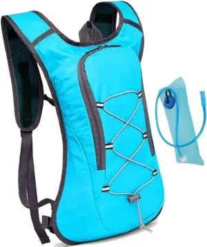 Jogging Vest,Pink Running Vest,Hiking Backpack with 2L Water Bag, Marathon Cycling Duffel Bag for Trail Running Men and Women(Green) (Blue )