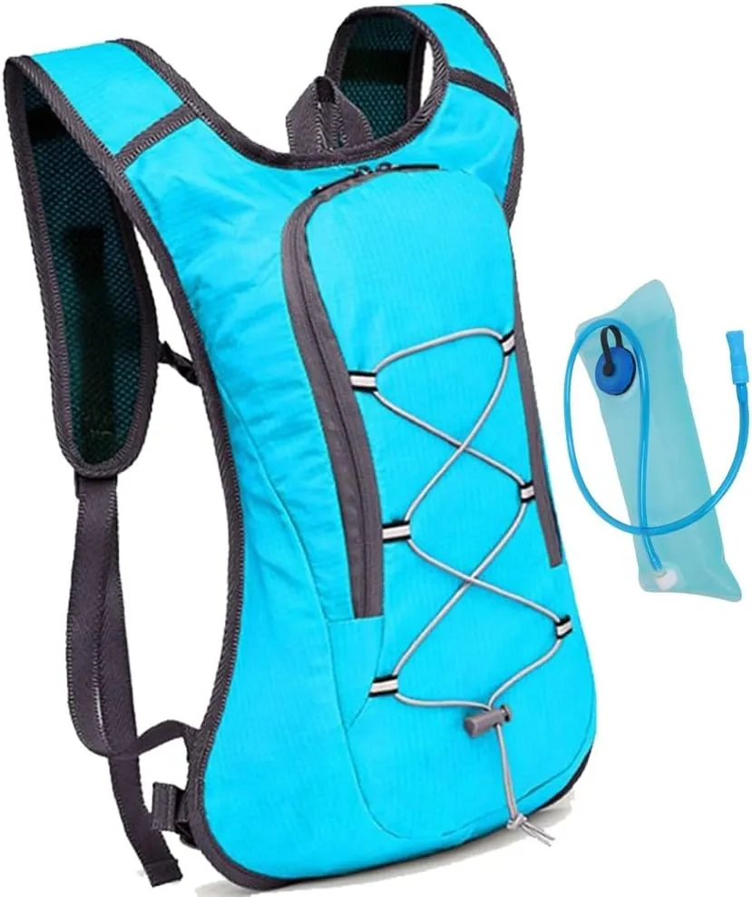 Jogging Vest,Pink Running Vest,Hiking Backpack with 2L Water Bag, Marathon Cycling Duffel Bag for Trail Running Men and Women(Green) (Blue )