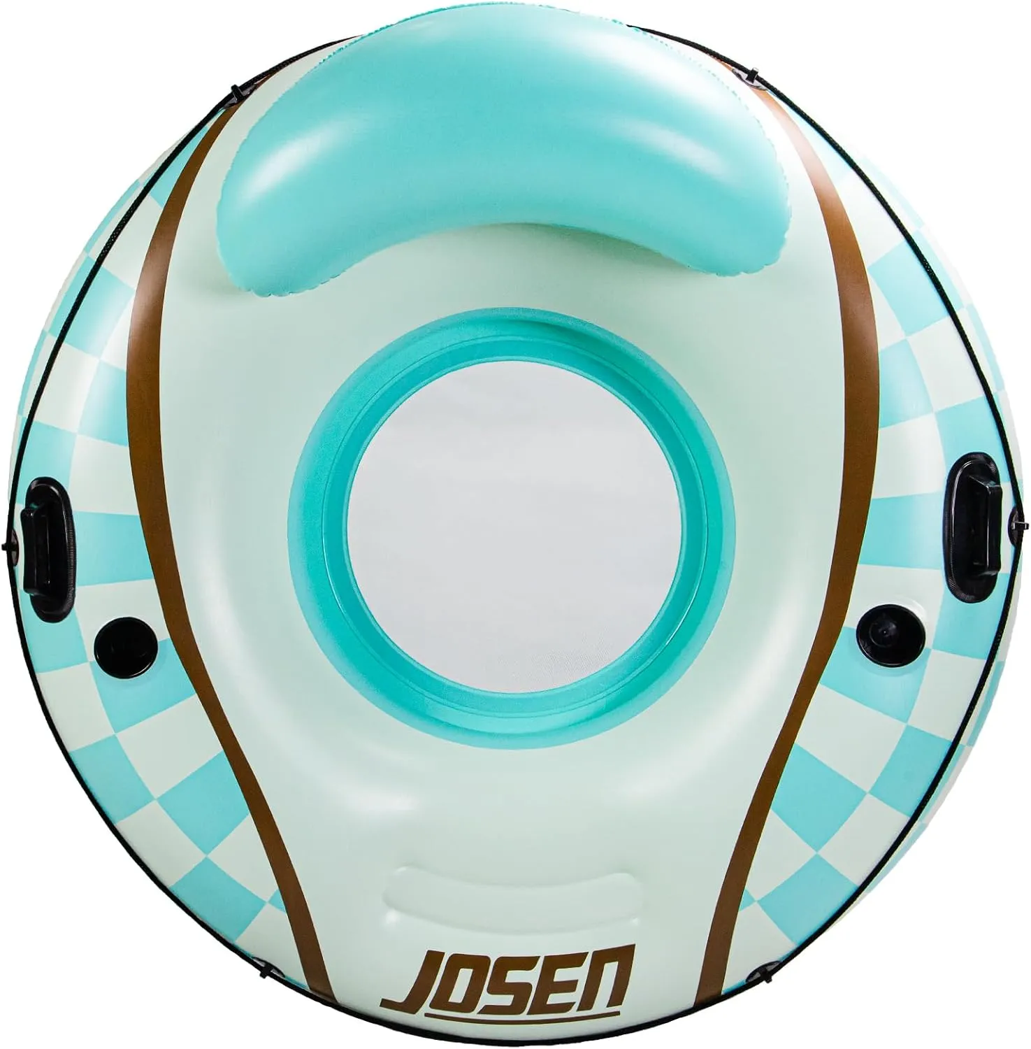 JOSEN River Floats for Adults Heavy Duty 350lb, XL River Tubes for Floating - 53" Large Pool Floats Adult with 2 Cup Holders, Inflatable Floating Tube, River Run Tube Lake Water Tubes
