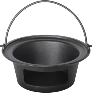 KAMaster Cast Iron Ash Can with Handle for Large Big GreenEggs,Charcoal Ash Pot Green Egg Accessories Must Haves,Perfectly Paired with Fire Grate/Charcoal Basket for Use | Quick & Easy Cleaning