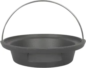 KAMaster Cast Iron Ash Can with Handle for Mini-Max Green Egg Grill,Charcoal Ash Pot Green Egg Accessories Must Haves,Perfectly Paired with Fire Grate/Charcoal Basket for Use | Quick&Easy Cleaning