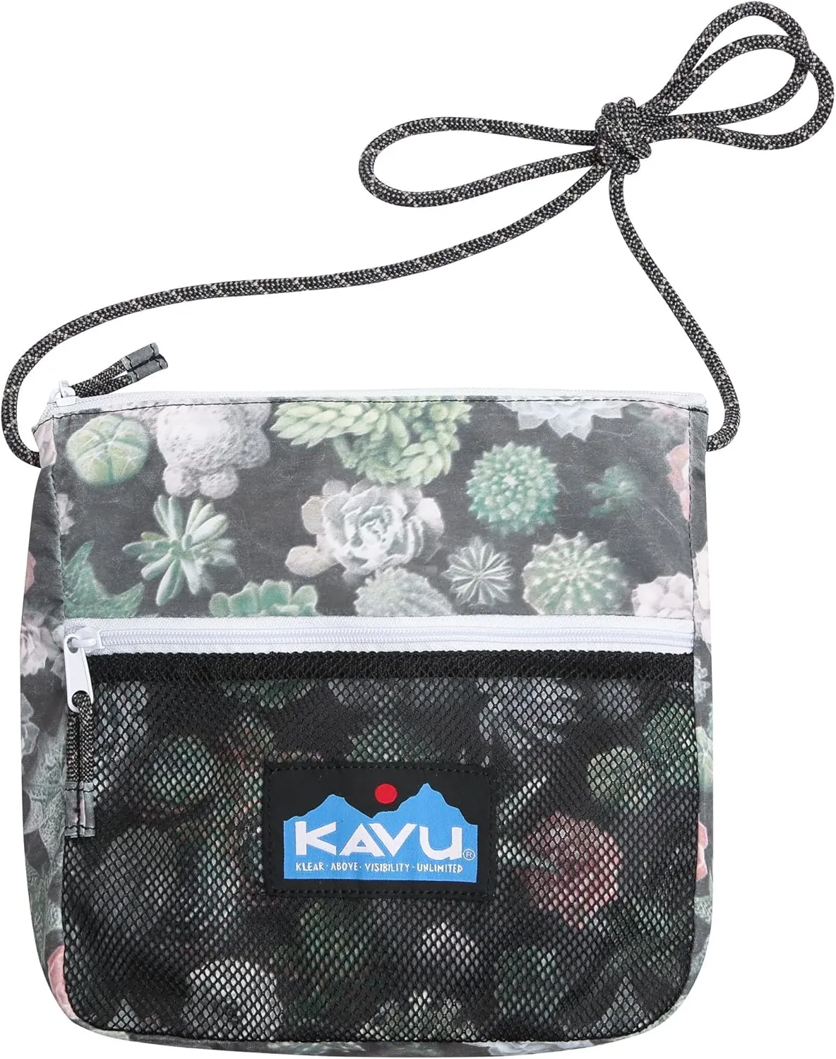 KAVU Garibaldi Go Crossbody Rope Bag Water Resistant Zip Purse - Greenhouse