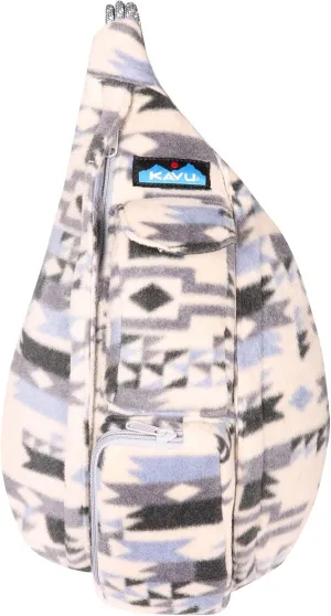KAVU Mini Polar Rope Sling Crossbody Fleece Polyester Bag - Winter Arcade