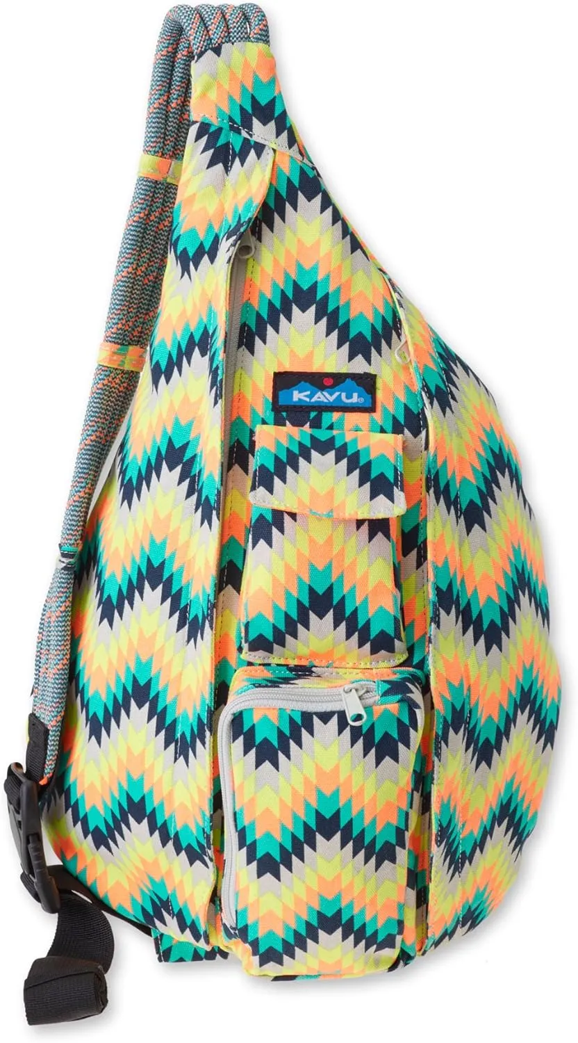 KAVU Original Rope Bag Sling Pack with Adjustable Rope Shoulder Strap