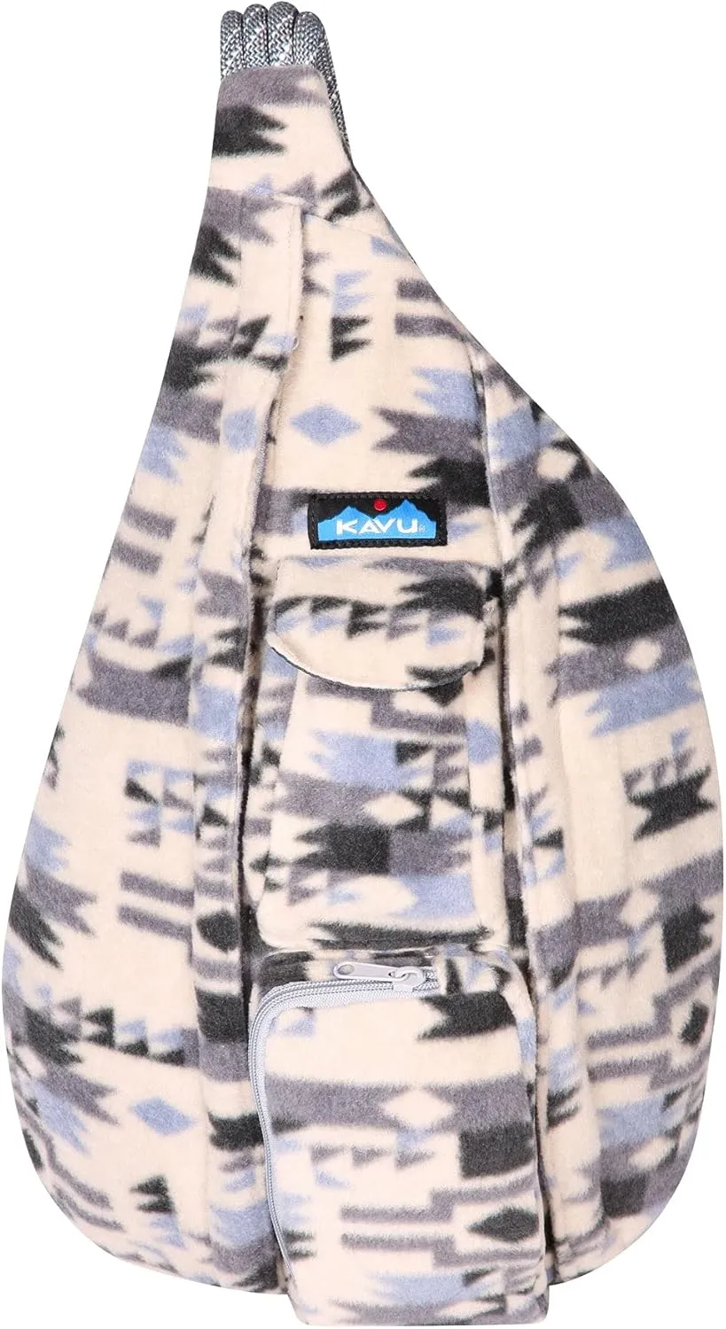 KAVU Polar Rope Sling Crossbody Fleece Polyester Bag - Winter Arcade